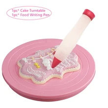 5,5 дюймов вращающийся стол для торта с ручкой для письма противоскользящая круглая подставка для торта для украшения поворотный стол кухонная сковородка "сделай сам" выпечка