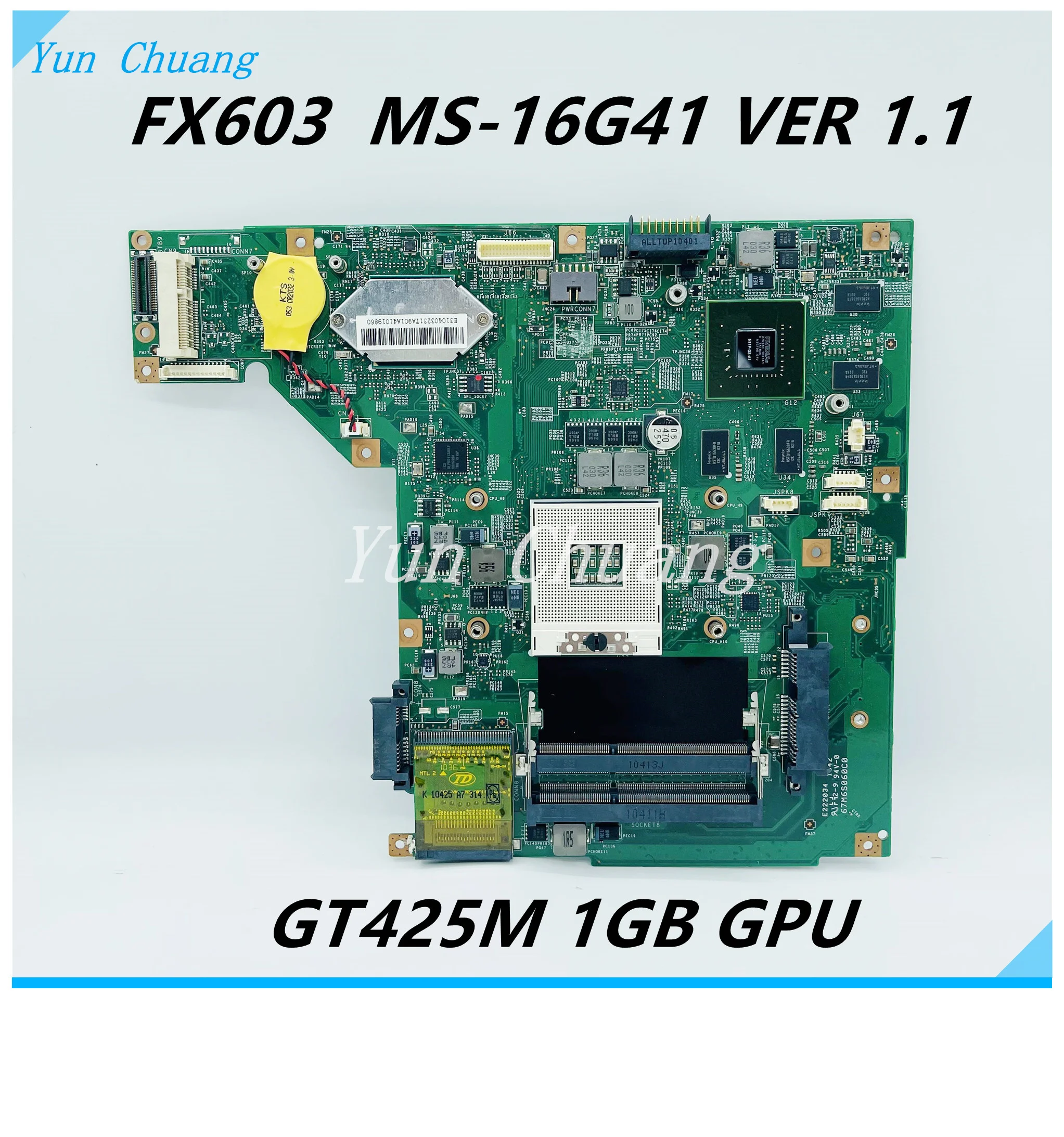 MS-16G41 VER:1.1 Mainboard For MSI GE620 FX603 Laptop Motherboard GT425M 1GB DDR3 100%tested fully work | Компьютеры и офис