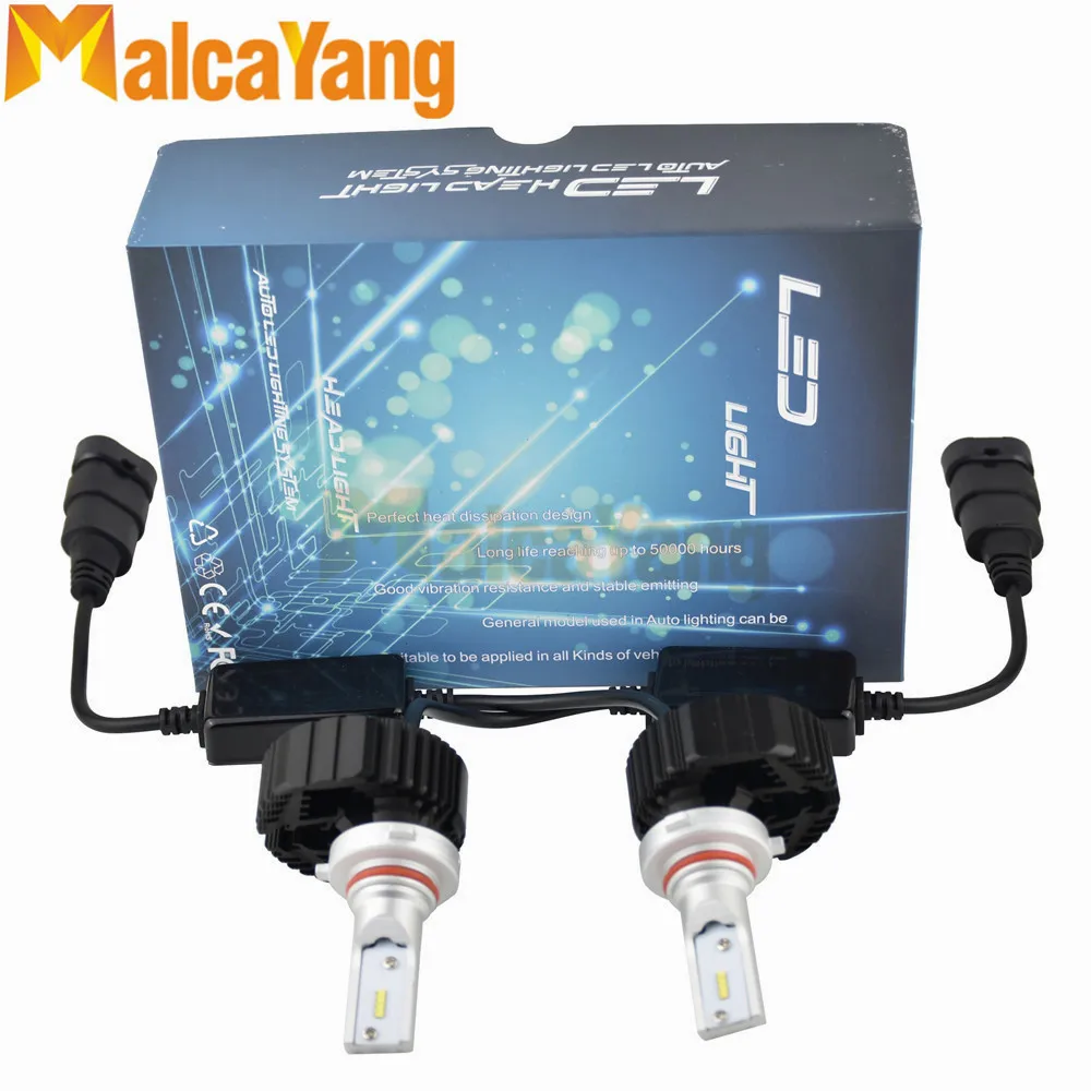 Светодиодный лампы автомобильная Противо-Туманная светильник 12V 35W H1 H4 H7 H11 9005 9006 светодиодный головной светильник наборы 6500K 4000LM мини Размеры автомобилей головной светильник