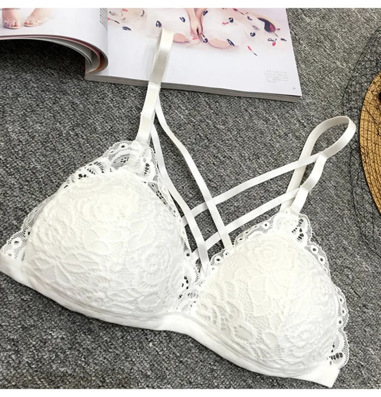2020 New 3/4 cup lace sexy women underwear bralette Wireless bra cup A cup B bra for women for Backless wear Brassiere