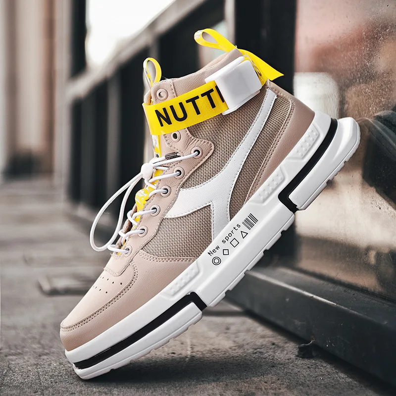 

MEN'S Shoes Autumn 2019 New Style High-top Board Shoe Air Force One Trendy Shoes Versatile Sports Footwear Online Celebrity High