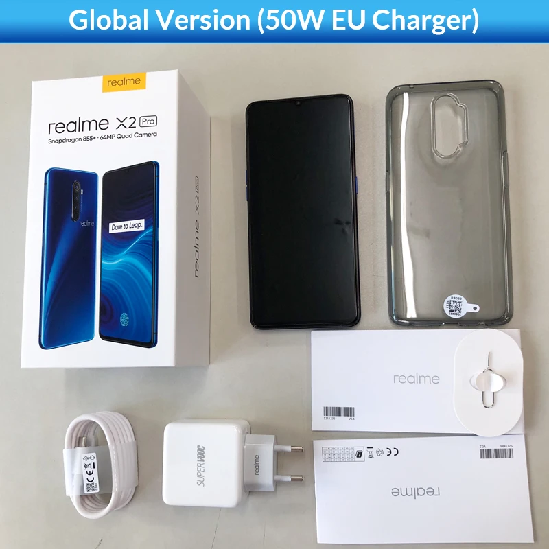 Realme X2 Pro X 2 6GB 64GB 6 5 ''мобильный телефон Snapdragon 855 Plus Octa Core 64MP Quad camera nfc VOOC 50W быстрое