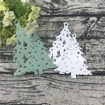 

2pcs Christmas tree decoration Metal Cutting Dies Stencils For Card Making Decorative Embossing Suit Paper Cards Stamp DIY