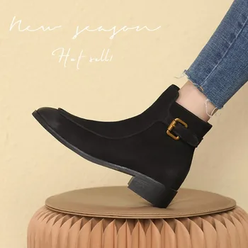 

ICONFEEL Brand Vintage Chelsea Boots Women Winter 2020 Italian Bootie Chaussure Femme Zapatos Mujer Talon Femme Scarpe Donna