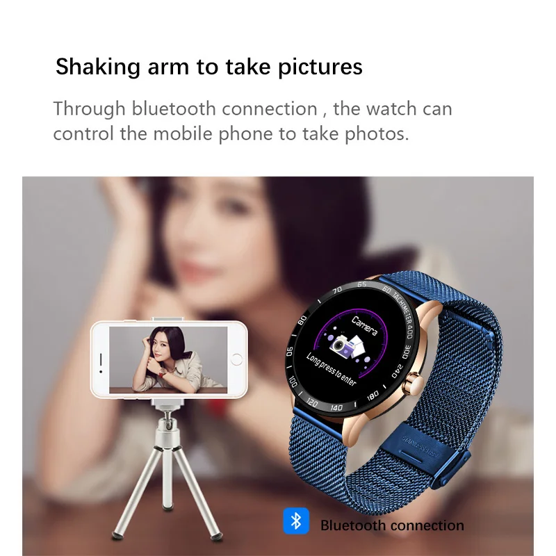  LIGE Fitness Smart Watch Waterproof Health Smart Watch Heart Rate Blood Pressure Monitor Pedometer  - 4000379307494