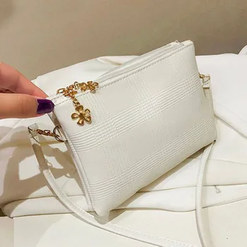 

Fashion Mini Flap Bags Women Bag Casual Simple Shoulder Messenger Bags Double Zipper Wallet Bag PU Leather Totes Bags And Purese