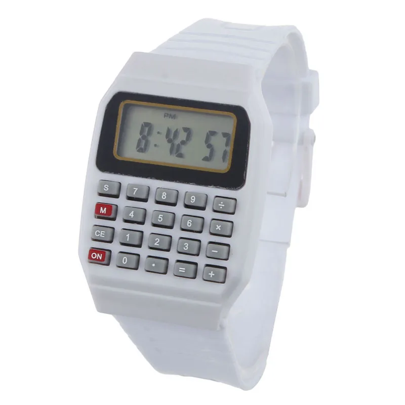 Детские часы Unsex силиконовые многоцелевой Дата Время электронные наручные часы калькулятор relogio цифровые часы для занятый Спорт