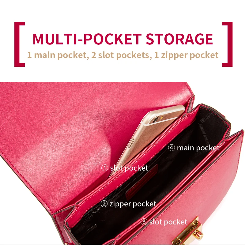 Ceny EMINI HOUSE klasyczne kłódki torby klapowe Split skórzane damskie torby na ramię Crossbody torby damskie wysokiej jakości torebki damskie