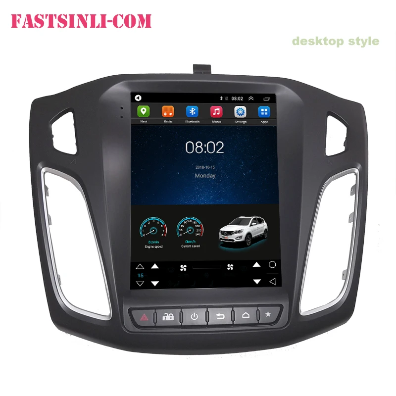 Android8.1 Тесла стиль автомобиля gps навигация для Ford Focus 2012- gps навигация вертикальный экран