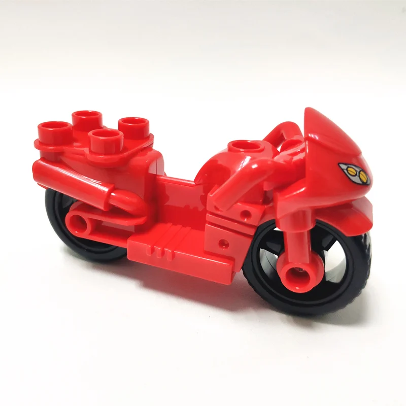 Большой размер Diy строительные блоки Аксессуары Труба качели фигура совместима с Duploed Кирпичи игрушки для детей подарок - Цвет: Red motor