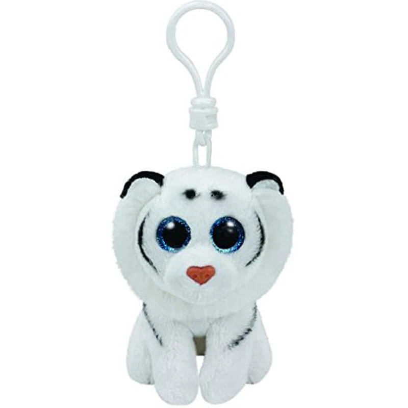 Ty Beanie Babies Big Eyes Plush White Tiger Keychain Toy 10cm | Игрушки и хобби