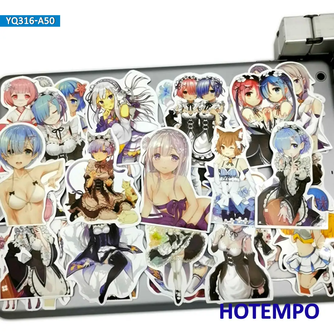 50pcs Cute Anime Stickers Life in a different world from zero for Mobile Phone Laptop Case 5
