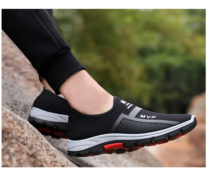 Lightweight Breathable Mesh Sneakers - Casual Slip-On Loafers for Men