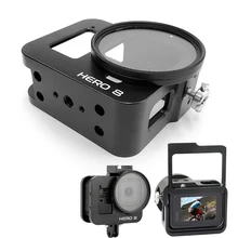 Для GoPro HERO8 чехол с ЧПУ Алюминиевый сплав корпус крышка оболочка с защитной рамкой УФ-объектив для GoPro 8 черный аксессуары для камеры