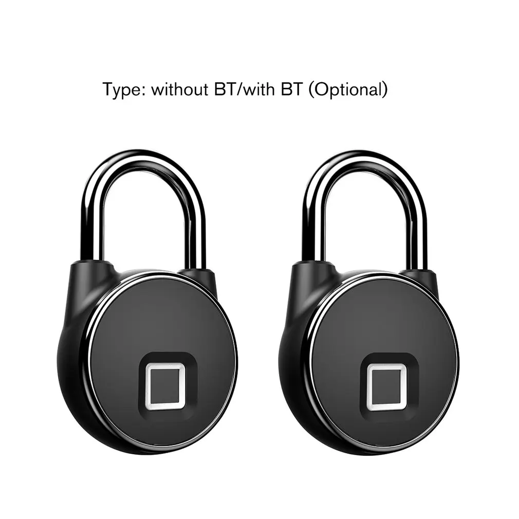 bluetooth Rechargeable Smart Lock Keyless Fingerprint Lock IP66 Waterproof Anti-Theft Security Padlock Door Luggage Lock FLP22+