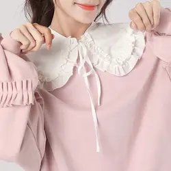 2021 NEW New 2021 Japanese Women Girls Lolita Doll Double Layer Ruffles Fake Collar Shoulder Wrap