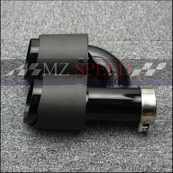 

Car exhaust pipe H Model A.K Carbon Exhausts Dual End Tips for BMW BENZ AUDI VW Exhaust Dual Muffler Pipes Tail Tips 2PCS