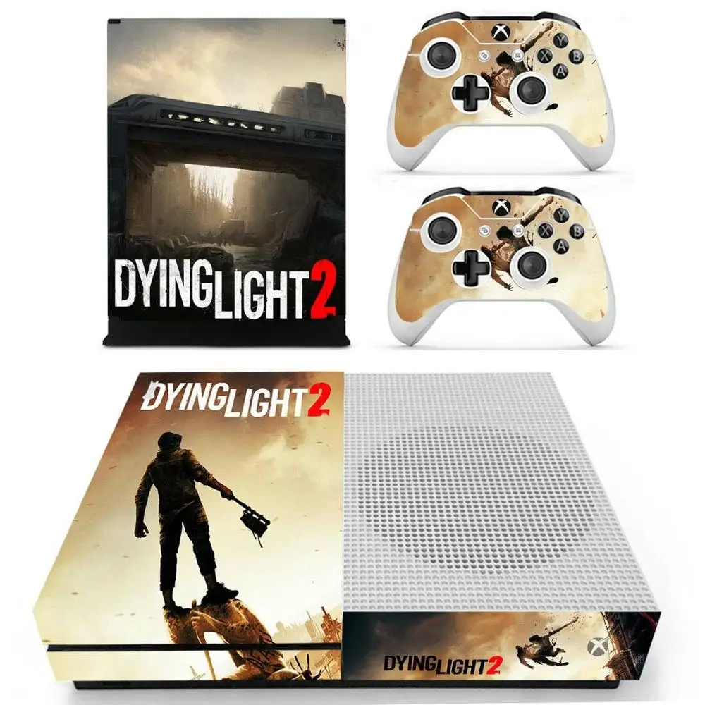 Стикер s Dying Light для Xbox One S наклейки на кожу Наклейки Обложка Pegatina для Xbox one тонкая консоль и два контроллера шкуры - Цвет: YS-xboxoneS-1493