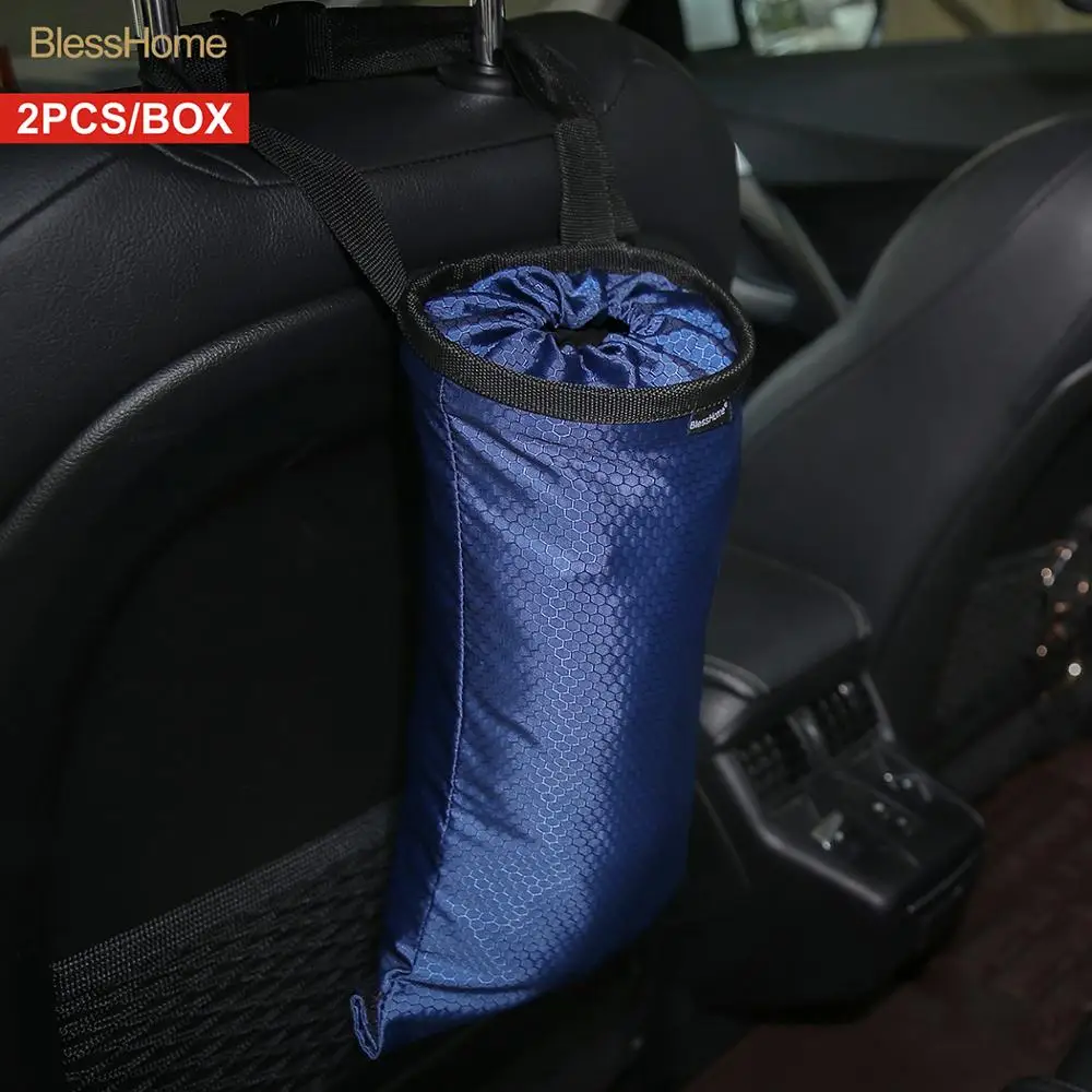 BlessHome 2 упаковки автомобильные мусорные мешки съемные Висячие задние сиденья для