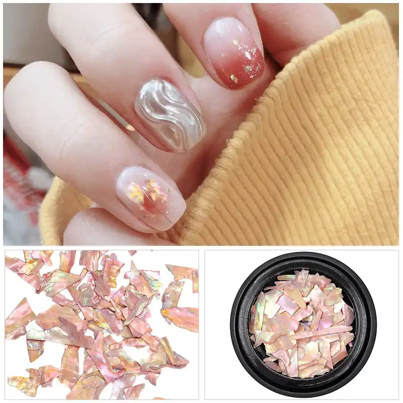 Hnumix 1 Caja De Cascara De Piedra Unas Arte Brillo Para Unas