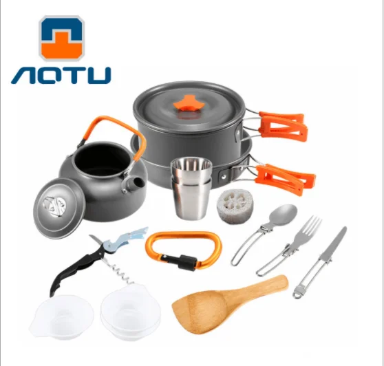 

"Camping Cookware Utensils Ultralight Camping Tableware Pot Pan 1-2persons Hiking Picnic Backpacking "