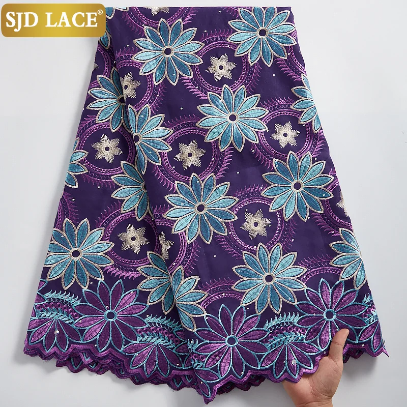 Swiss Voile Lace Switzerland Stones African Nigerian Dry Lace Fabrics Cotton Fabric Sew A2317