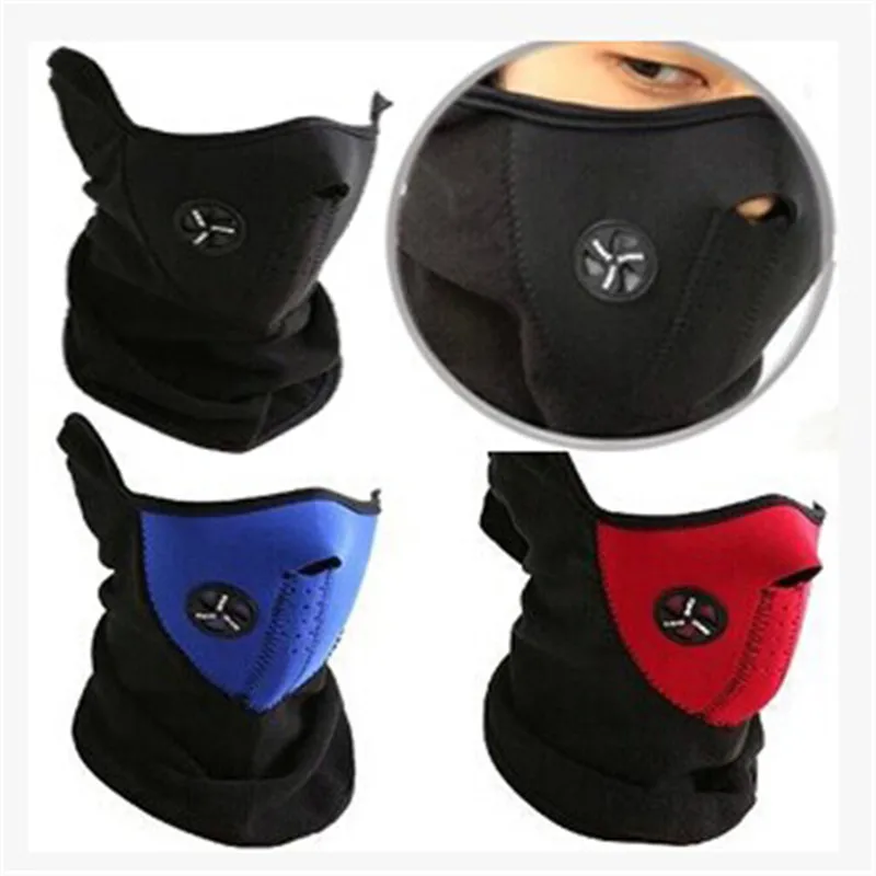 Мотоциклетная полулицевая маска унисекс лыжная Снежная велосипедная теплая