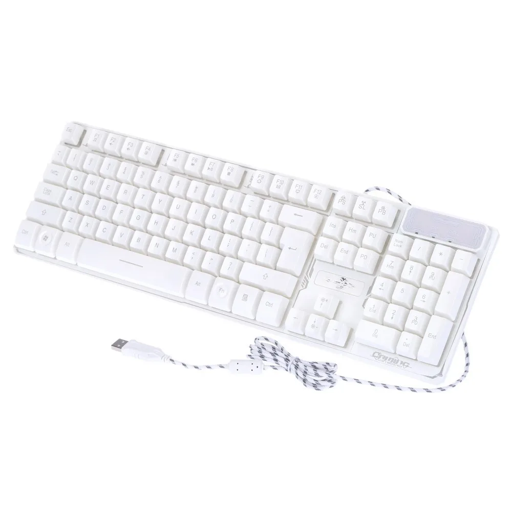 

Machinery Handfeel Keyboard V300 White Three-Color Backlight Gaming Keyboard Wired Game Keyboard