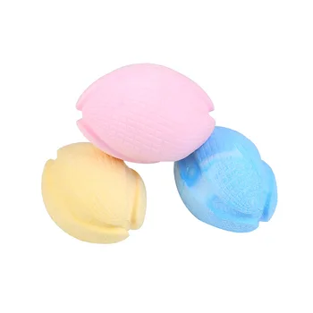 

Pet Dog Toy TPR Foaming Rugby Bite Toy Macaroon Color Milk Flavor Pet Supplies