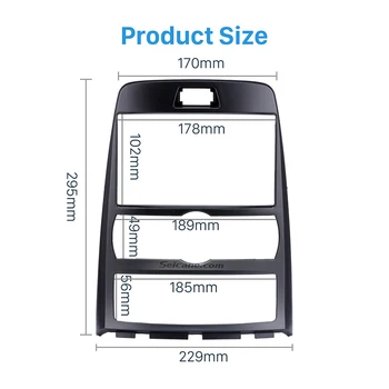 

2 Din Car Radio Fascia refitting Trim Bezel for 2010 Hyundai Rohens Coupe Auto AC LHD Audio Panel Frame Dash Mount Kit