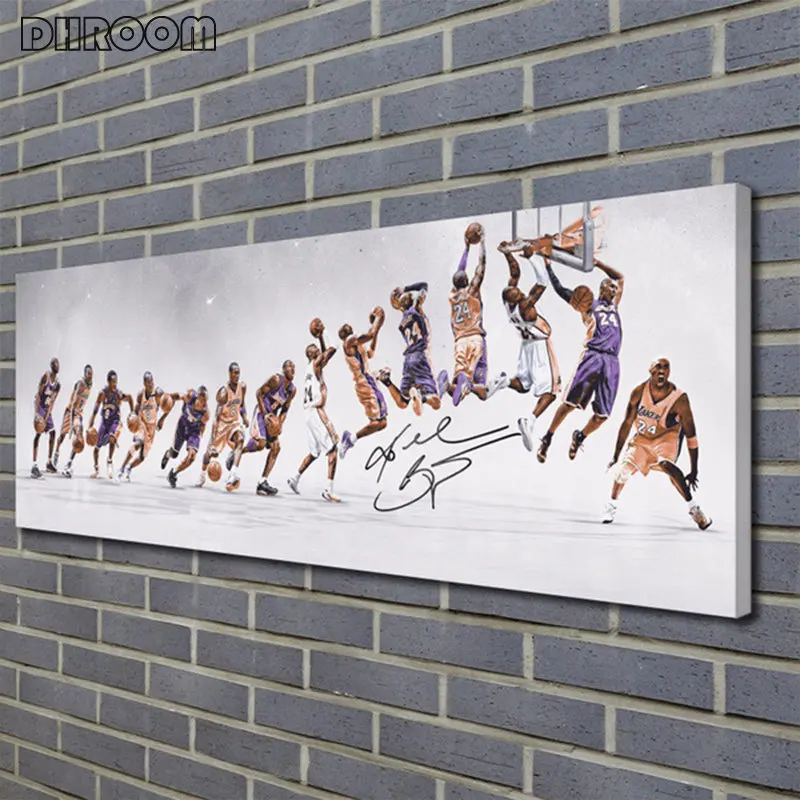 Баскетбольный суперзвездный постер Коби Брайант декоративная живопись