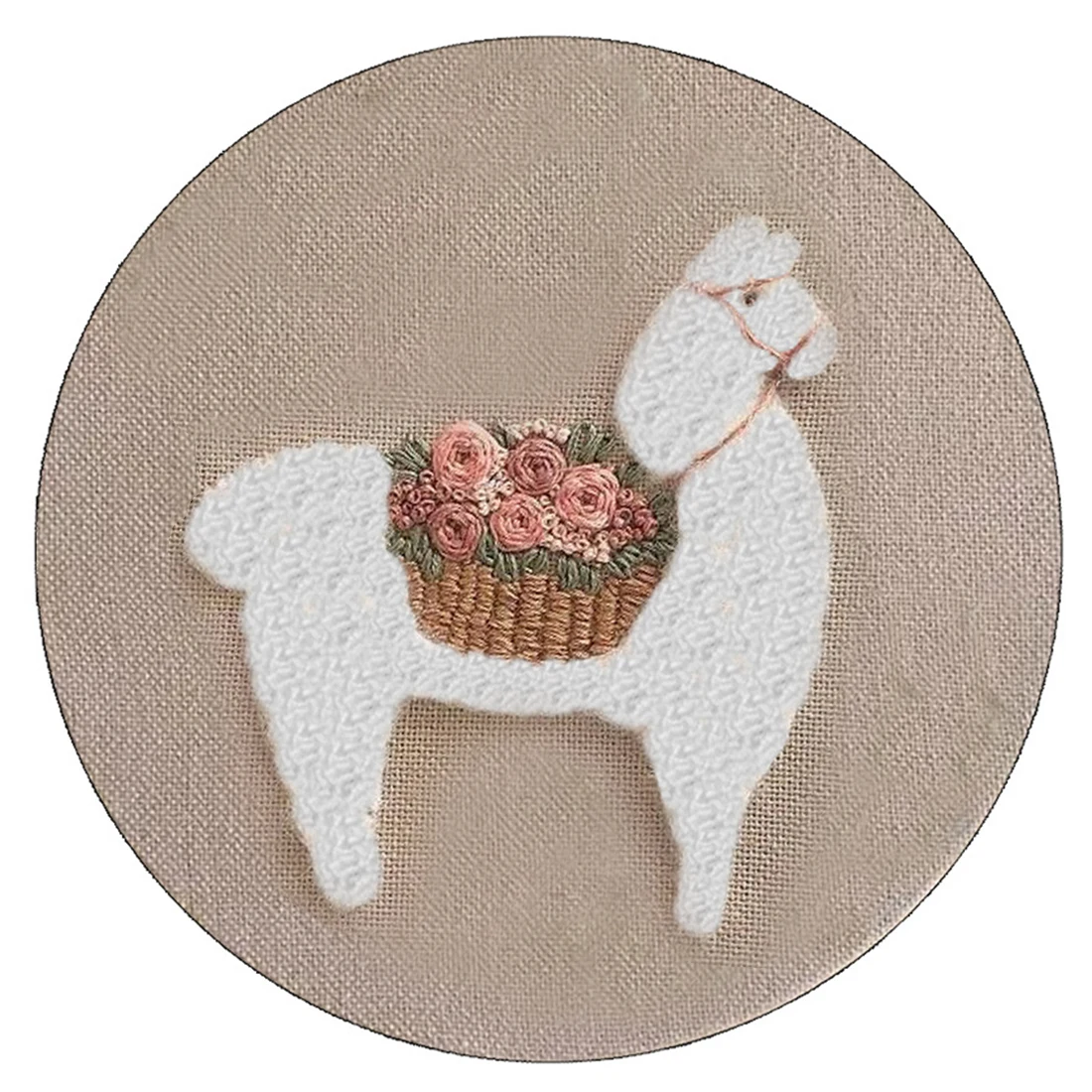 

7 Type DIY Knitting Wool Rug Hooking Kit Handcraft Woolen Embroidery Creative Gift With 15 X 15cm Embroidery Frame Punch Needle
