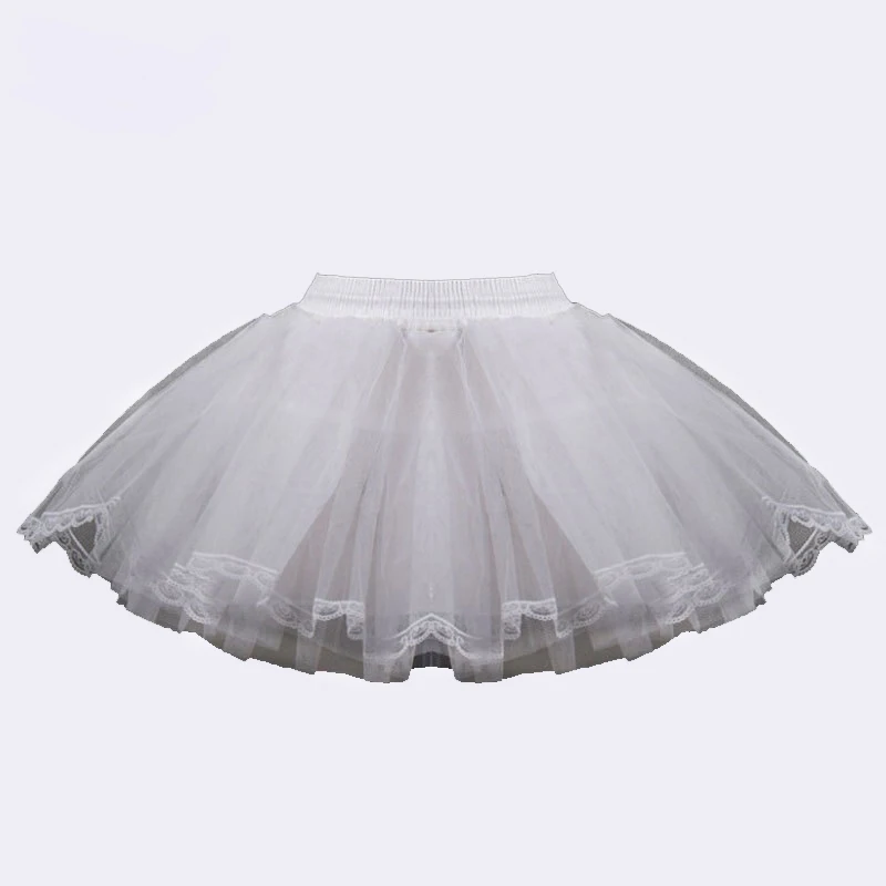 White Ballet Petticoat Tulle Ruffle Short Crinoline Bridal Petticoats Dress Kids Girls Underskirt petticoat Kids Petticoat