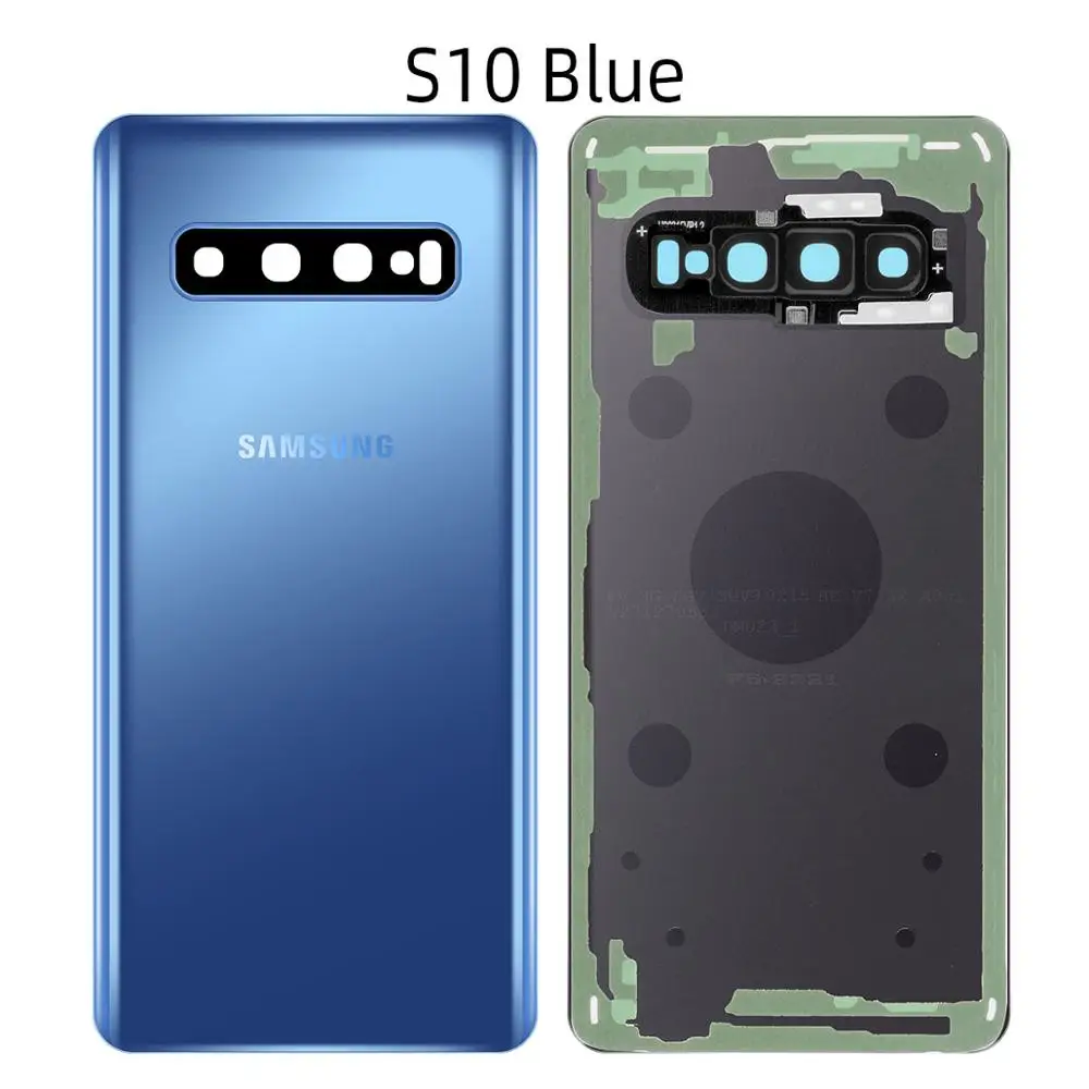 samsung Galaxy S10 задняя Батарея крышка 3D Стекло Корпус задняя крышка чехол для Galaxy S10 дверь задняя крышка чехол Замена - Цвет: Blue