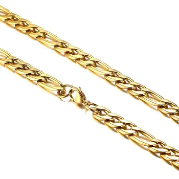 

4mmm Width Gold Silver Cuban Chain For Men's Hip Hop Jewelry Fashion Top Quality Steel Necklace 18/20/24inch Drop Shipping