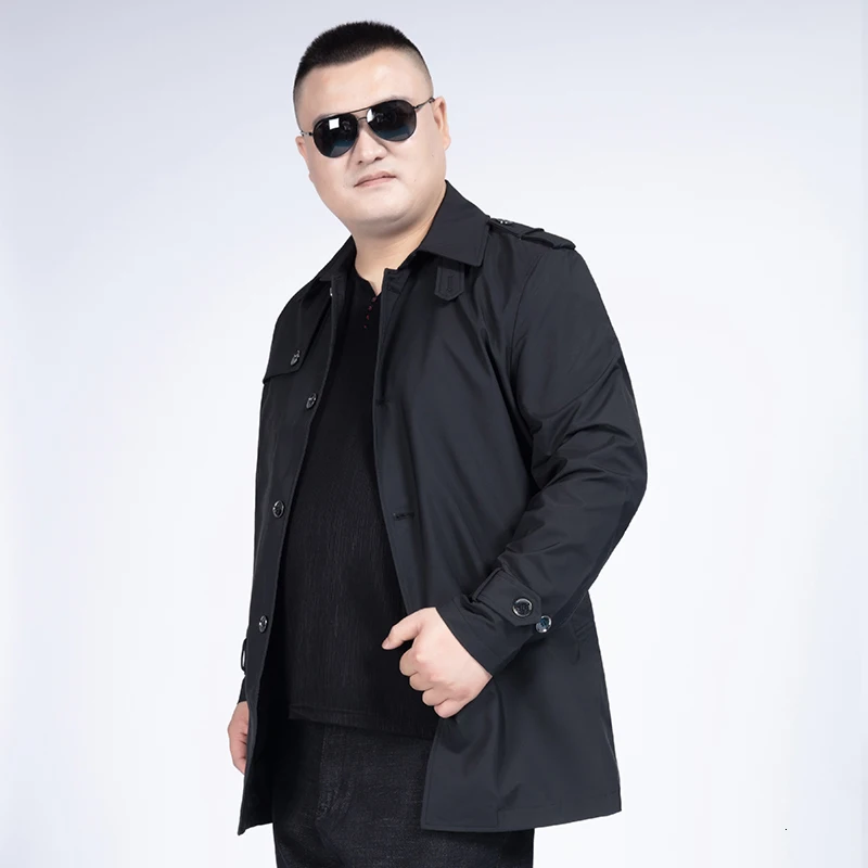Большие новые большие размеры 8xl 7xl 6xl модные высококачественные пальто мужские повседневные Длинные ветровка пальто на молнии