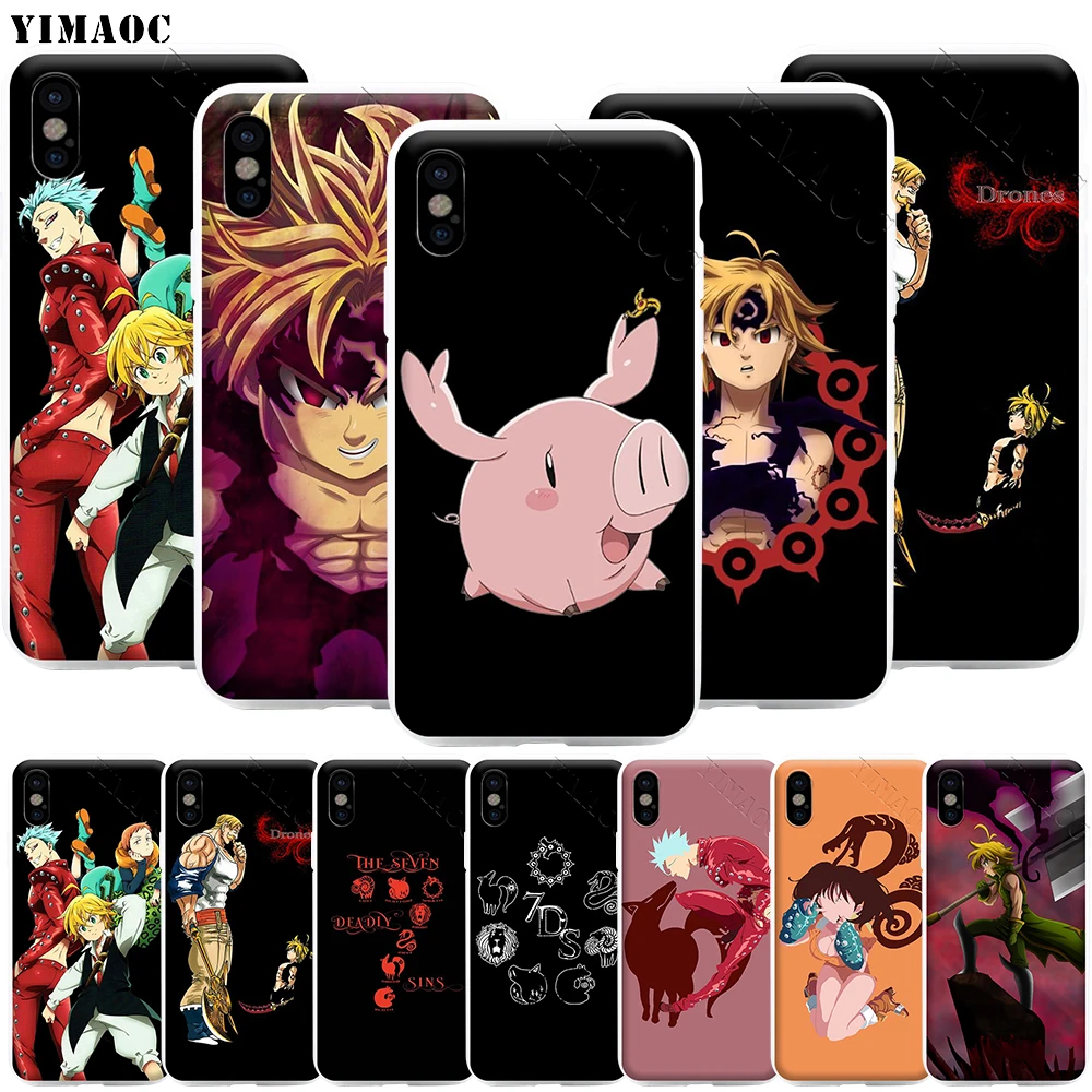 YIMAOC Nanatsu no Taizai Seven смертоносный Sin чехол для телефона iPhone 11 Pro XS X XR Max 8 7 6 6S Plus SE 5S |