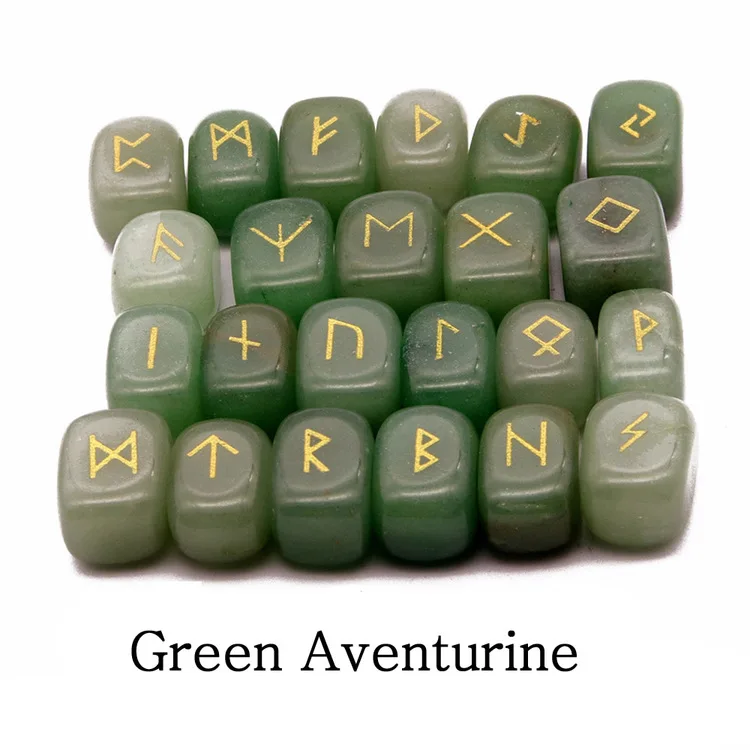 pedra runa alfabeto acessórios de cristal natural