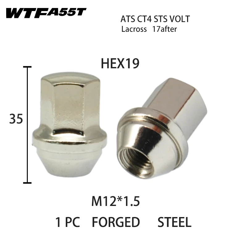 WHEEL LUG NUT FORGED for BUICK Ecore Envision Lacross Regal CADILLAC ATS CT4 STS CTS CT6 XTS SRX CAMARO MALIBU