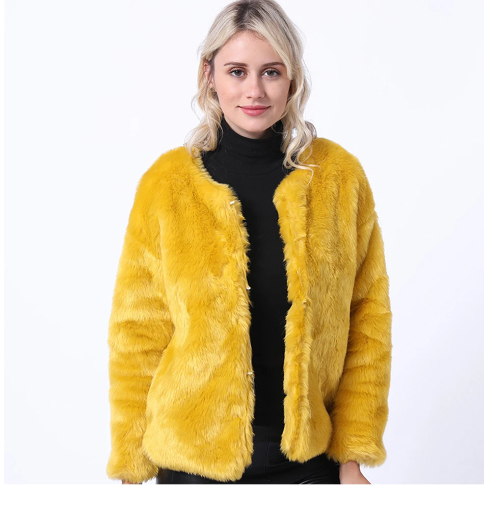 Новинка, модное женское пальто из искусственного меха, осенне-зимнее пальто, куртка с длинным рукавом, женская верхняя одежда, мягкое пальто из кроличьего меха