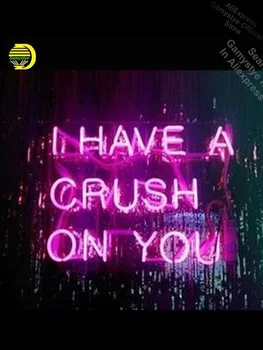 

I have A Crush On YOU Neon Sign Decorate windows GLASS Personalized Custom Polis Signage Shop Neon Bulbs Decorative Home Display