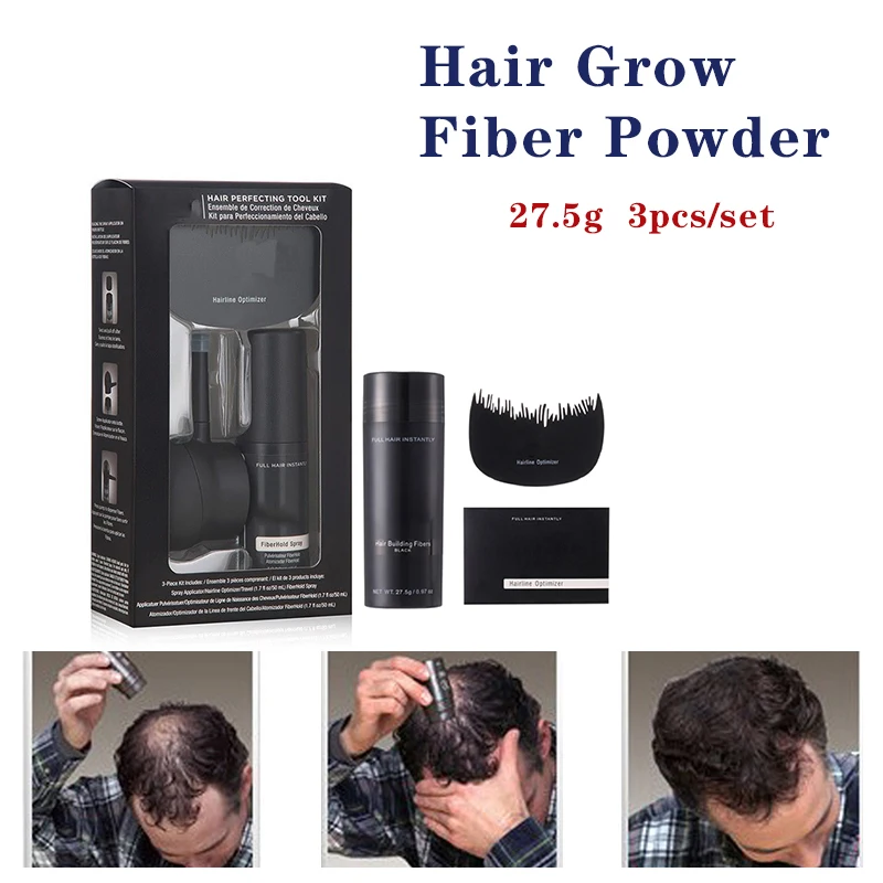 Polvo de fibra de reconstrucción de cabello Natural, Kit de reconstrucción de cabello con queratina instantánea, Fibras Capilares, para evitar la pérdida de cabello, gran oferta