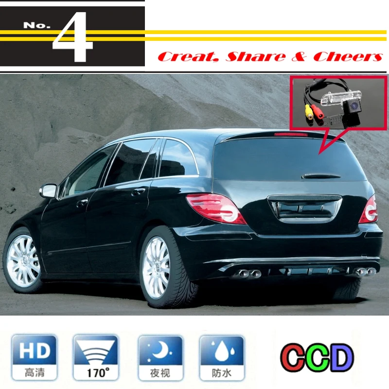 For Mercedes Benz R W251 R300 R350 R280 R500 R550 AMG Car Camera High Quality Rear View Back Up Camera For PAL   CCD Connector (3)