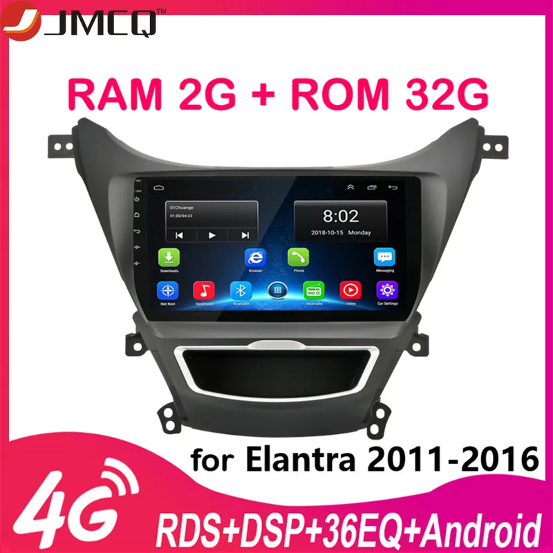 Автомобильный мультимедийный dvd плеер JMCQ на Android для Hyundai Elantra Avante I35 2011 2016