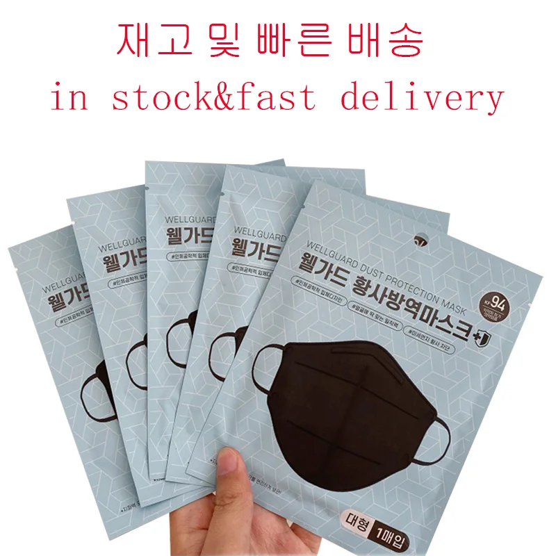 

KF94 Men Women Mask Face Mouth Respirator Wind Proof Anti Pollution Black Mask Filter 3D Mouth Cover Fast Shipping