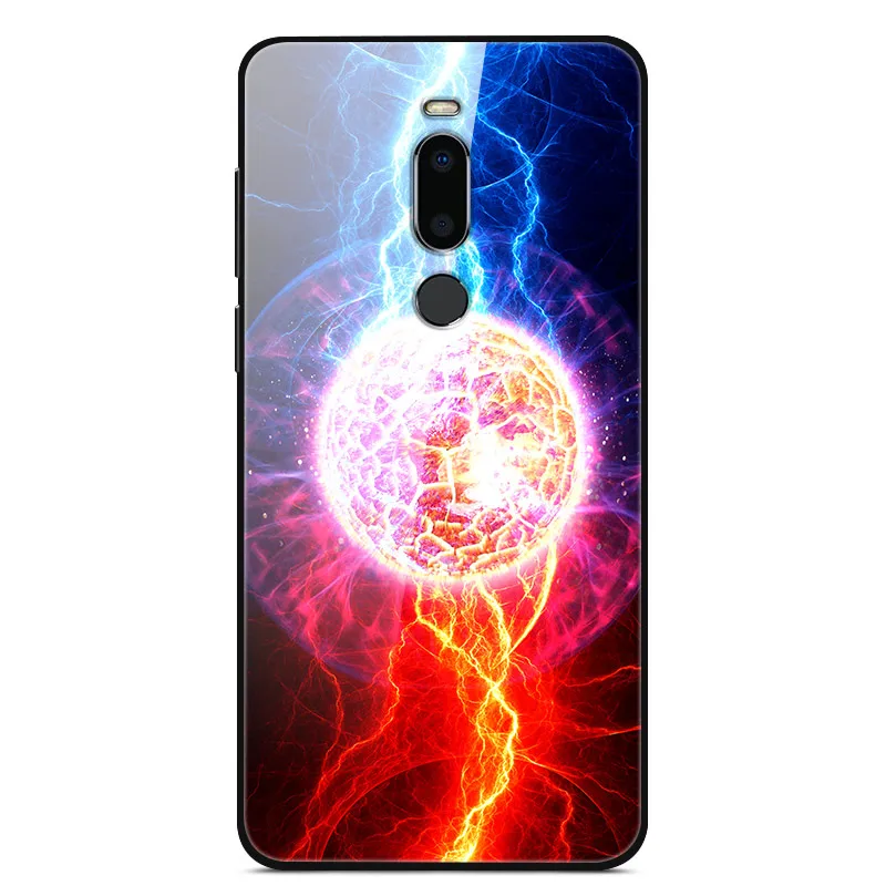 50 Чехол для Meizu M8, закаленное стекло, жесткая задняя крышка для Meizu M8 M 8, мягкий чехол для телефона, бампер для MeizuM8, защитный чехол 5,7 дюйма - Цвет: 50