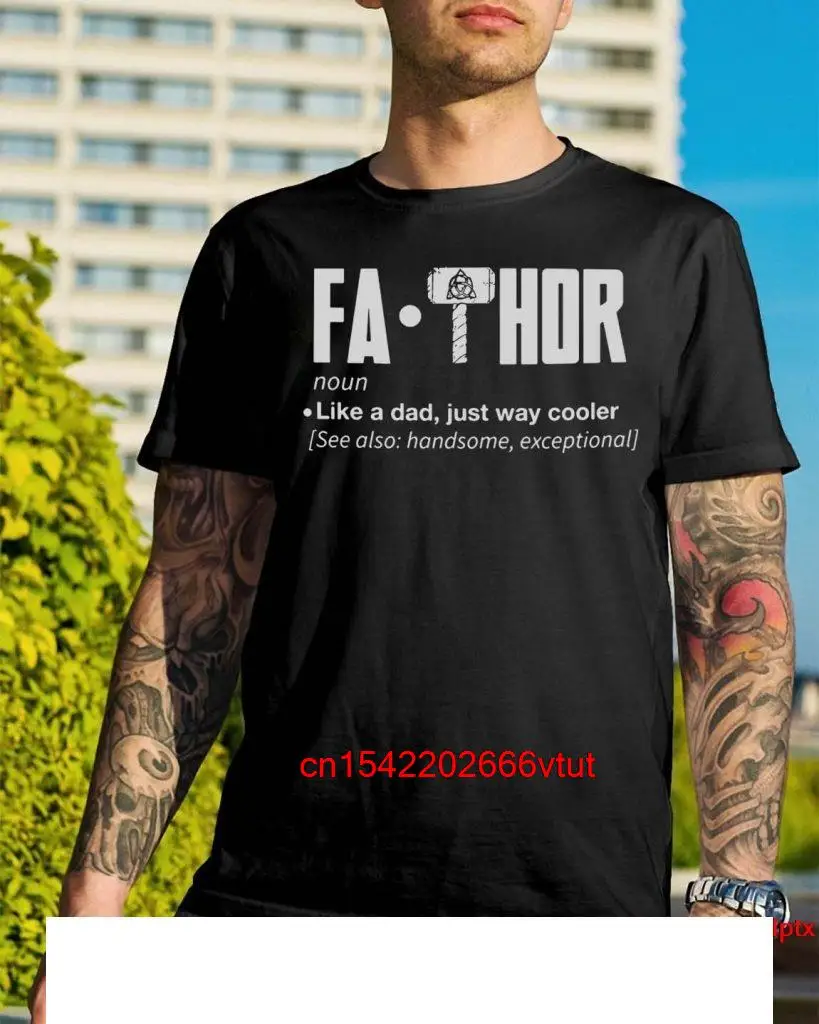 Горячая Мужская футболка Fa-Thor noun like a dad just way cooler рубашка женская | одежда