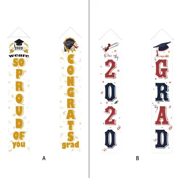 

2020 Graduation Party Decorations - Hanging Flags Banners Signs Outdoor Home Door Porch Décor for Outdoor/Indoor Home Front Door