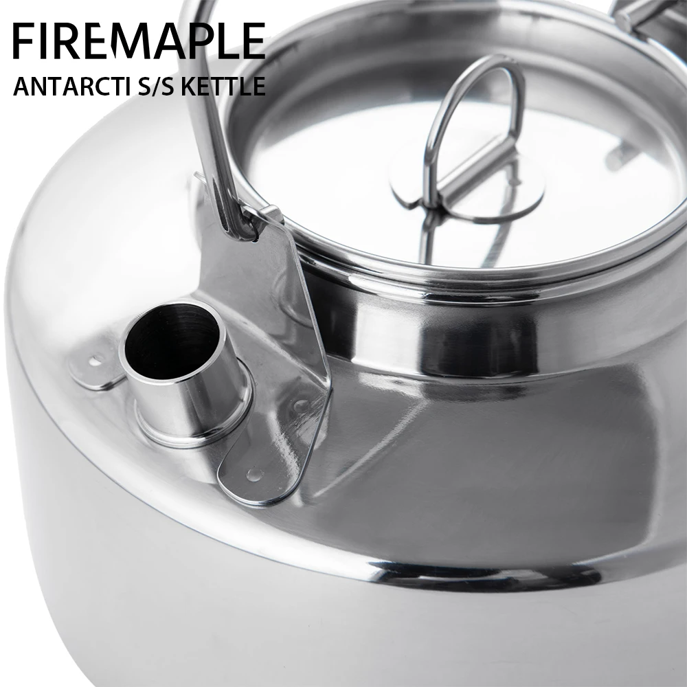 Fire Maple Antarcti Stainless Steel Camping Kettle HangablBushcraft Gear Outdoor Durable Picnic Teapot High Quality S304 1L 295g