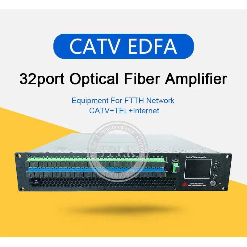 2U/80 Вт 32 порта 14/19/20/23 дБм с WDM CATV EDFA 1310/1490/Нм волоконно-оптический усилитель SC/APC-SC/UPC
